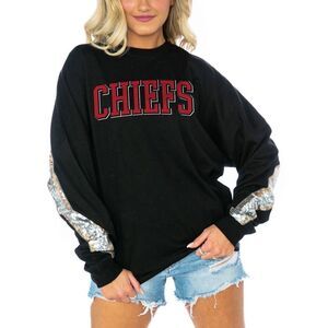 Gameday Couture Kansas City Chiefs long sleeve shirt with sequin embellishment
